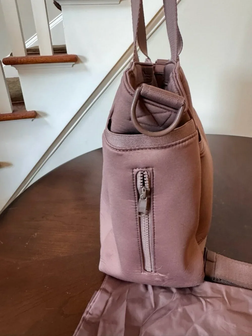 Dagne Dover Wade Neoprene Large Diaper Tote Bag Dusty Mauve